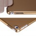iPad Pro 12.9 inch - Shiny Silk Pattern PU Flip Cover Stand Protective Tablet Cover Case Support Sleep Wake Function - Gold